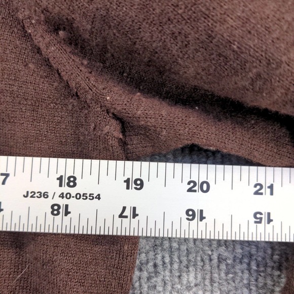 Carole Little Womens Pullover Knit Turtleneck Sweater Brown Large Italian Merino - Picture 14 of 14